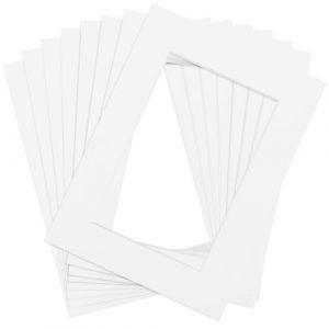XQEUMC 8 Pcs Passe Partout Blanc Cadre Photo Carton A3(29.7x42cm),(Intérieures:20.8x29.5cm DIN A4) Passe-Partout Carré pour l'encadrement Photos, Affiches, Impressions d'art (XQ-EU, neuf)