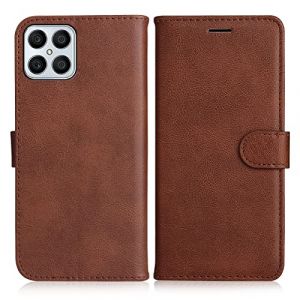 DENDICO Coque pour Huawei Honor X8 4G / Honor X30 i, PU en Cuir Coque Portefeuille Étui Housse, Design Classique TPU Coque pour Huawei Honor X8 4G / Honor X30 i, Marron (DENDICO, neuf)