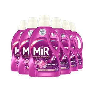 Mir - Lot de 6 lessives liquides - Couleur - Explosion Florale - Main & Machine - Raviveur - Formule Unique 3en1-162 Lavages - Megapack (PENNGUIN-FR, neuf)