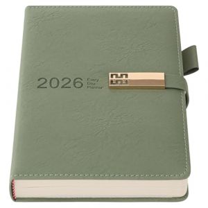 Agenda 2026, Agenda acad&eacute;mique 2026 A5 une page par jour, planificateur annuel janvier-d&eacute;cembre 2026, planificateur quotidien et mensuel de productivit&eacute; avec porte-stylo, onglets mensuels color&eacute;s (Good Shopping  Store, neuf)