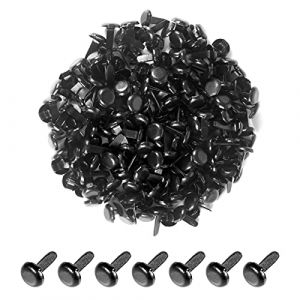 moinkerin 200 Pi&egrave;ces Attaches Parisiennes 8x14mm Mini Brads &agrave; T&ecirc;te M&eacute;tal Ronde Noir Attach&eacute; Parisienne pour DIY Scrapbooking Craft Papier Bricolage Estampage Accessoires (moinkerin, neuf)