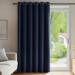 Deconovo Rideaux Occultants Isolant Thermique, 200 X 260 CM (Largeur X Hauteur), Design Moderne &agrave; Oeillets, Rideaux pour Chambre Gar&ccedil;on, Bleu Marine, 1Pi&egrave;ces (Deconovo-Home, neuf)