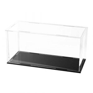 Vitrine de pr&eacute;sentation en acrylique noir de base &eacute;tanche &agrave; la poussi&egrave;re pour bo&icirc;tier de 1/18&egrave;me en fonte sous pression, bo&icirc;te de vitrine en acrylique transparent pour figurines, vitrine en acrylique (tonder, neuf)