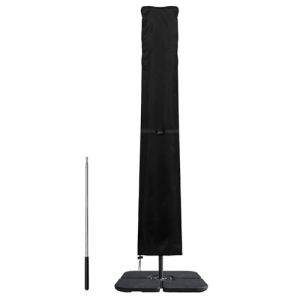 Dokon Housse Parasol Deporte Imperméable Housse de Protection pour Parasol Déporté de 3m à 4m, Résistant au Vent, Anti-UV Tissu Oxford 420D Bache Parasols avec Tige (240x57/57cm) - Noir (DokonDirect, neuf)