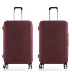 2pcs Housse Protection Valise，Housse De Protection pour Bagages,Elastique Housse De Valise Luggage Cover (Couleur Rouge vin,L :26-28 inch Luggage Case) (Goypin, neuf)