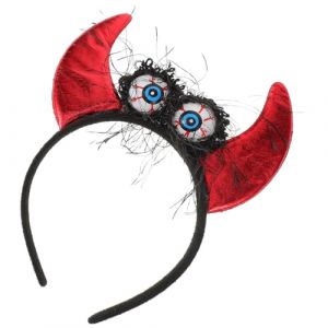 Healifty Serrage-t&ecirc;te Lumineux Cornes de Diable Rouge Sang pour Halloween, Bandeau LED L&eacute;ger et Confortable, Accessoire Cosplay et F&ecirc;te D&eacute;guisement D&rsquo;halloween, Serrage-t&ecirc;te Cheveux (Madonna Tied, neuf)