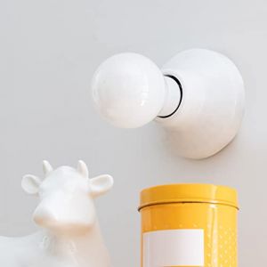 Lampe encastrable en porcelaine E27, vernis blanc (HAVA GmbH, neuf)
