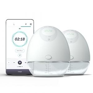 Elvie Pump | Tire-lait Électrique Mains Libres Double | Coussin mammaire de 21mm/24mm | Tire-lait Portable | Adaptable aux soutiens-gorge | Sans Tubes ni Câbles | Silencieux et Discret (Le Monde De Bébé, neuf)