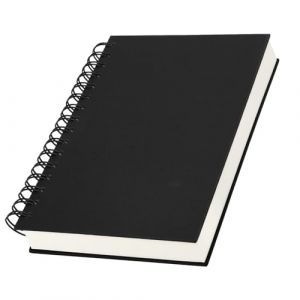Yarotm Carnet Spirale A5 - Noir Cahier Page Blanche - 100GSM Bloc Note A5 14x21cm - Couverture Rigide Notebook - 240 Pages/120 Feuilles Cahier Feuille Blanche - Journal Voyage Dessin (Droking, neuf)