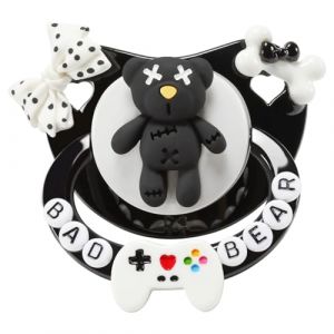 CutiePlusU Tétine factice pour adulte - Grande console de jeu faite à la main - Motif ours noir (CutiePlusU, neuf)