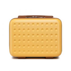 Kono Vanity Case,Trousse de Toilette Rigide ABS Léger 31x18x22cm,Valise Cabine Portable pour Voyage d'affaires Weekend（Jaune） (LJHome, neuf)