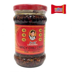Lao Gan Ma Sauce piquante du Chili croustillant, 1 x 7,5 oz, id&eacute;ale pour les plats asiatiques, les soupes et les collations, Crispy Chilli &agrave; l'huile, sauce &agrave; l'huile de piment, 210 g - Trinovi (Trinova Ventures NL, neuf)
