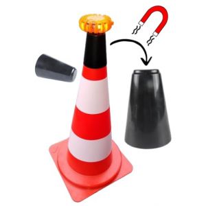 LEDWORK ADAPTATEUR DE BALISE FLASH LUMINEUSE SUR CONE SIGNALISATION AIMENTEE SUPPORT, l&eacute;ger, simple, pratique, s&eacute;curisant (12 pi&egrave;ces) (EQUIP' PRO, neuf)