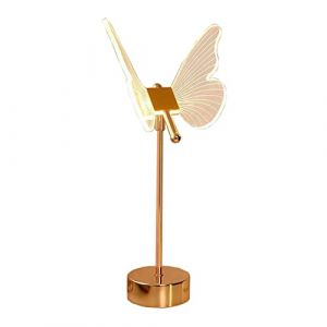 Gralara Lampe de Table de Chevet en Acrylique, veilleuse Cadeau d'anniversaire Abat-Jour en Acrylique Lampes de Bureau luminosité réglable pour Table de, Papillon (GUOHUII, neuf)