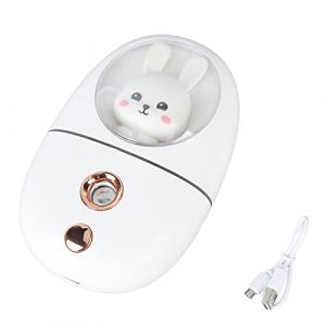 MINI Pulv&eacute;risateur Facial, MINI Cuivre &agrave; Vapeur &agrave; Vapeur pour Visage Humidificateur USB RECHARGAGE Eye Face Humidificateur Mignon Animal Facial Mist Pulporler pour le Visage de Voyage (WHITE) (Mateisy, neuf)