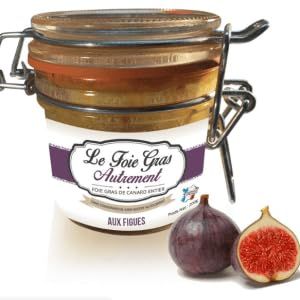 Foie gras figue 200g, gourmet et naturel, foie gras de canard entier artisanal, saveur sucrée, recette française, conserve premium, sans additifs (RELAISGOURMET, neuf)