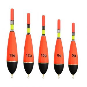 tiyiyok 5 Pièces Flotteurs de Pêche Lumineux, Flotteur Lumineux de Pêche Nuit, 5g 8g 10g 12g 15g pour la Pêche en Eau Douce, la Pêche de Nuit Et Les Aventures de Pêche en Lac Ou en Rivière (leiyangshifangjiaodianzishangwuyouxiangongsi, neuf)