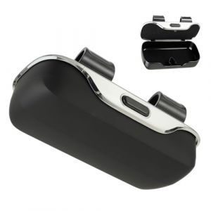 CDDCWZ Support de lunettes de soleil pour pare-soleil de voiture, support de lunettes de soleil de voiture, bo&icirc;te de protection de rangement de lunettes, support de lunettes pour voiture (noir) (CDDCWZ STORE, neuf)