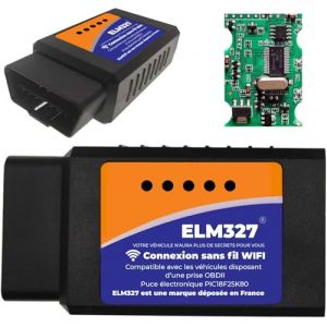 Elm327 OBDII WiFi + Srvice Francais 7/7J - LIT ET EFFACE Les Codes ERREURS Instantané, Valise de Diagnostic Tous VÉHICULES - Android et iPhone - Vendeur Francais avec Support 7/7J 2025 (High-Tech FR, neuf)