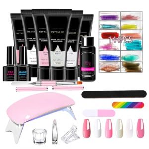 Kit d'ongles en gel - Outil de manucure l&eacute;ger - Extension de vernis &agrave; ongles pour femme - Kit de beaut&eacute; portable - Accessoire de toilette id&eacute;al pour les voyages, voyages d'affaires, &eacute;pouse, petite (shainm, neuf)