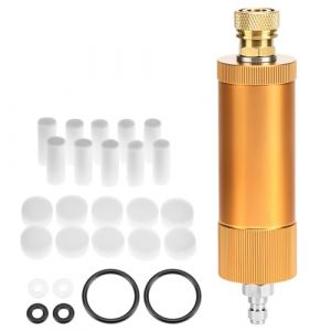 QWORK S&eacute;parateur eau huile 30Mpa, compresseur d'air &agrave; haute pression de filtre &agrave; air de pompe &agrave; main de PCP 4500Psi avec la connexion rapide femelle et m&acirc;le de 8mm rapide femelle et m&acirc;le de 8mm (shavinglikes, neuf)