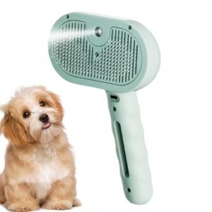 Pet Spray Hair Removal Comb With Steamer, Magic Comb Wand For Pet Hair, Massage Brushes With Handle, Rechargeable Cat Steam Grooming Brush For Cat And Dog (lushanjianzhi, neuf)