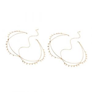 CIYODO 2 pi&egrave;ces Cha&icirc;ne de T&ecirc;te Ethnique avec Sequins Accessoire Cheveux &Eacute;l&eacute;gant L&eacute;ger Bandeau D&eacute;licat pour Femmes et Filles Style Boh&egrave;me et Festival Bijoux T&ecirc;te Oriental (ChanghaiWall, neuf)