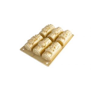 CÉCOA • Moule Silicone Mini Bûches de Noël • 6 Cavités – Formes Cloche, Sapin, Bonhomme de Neige • Anti-Adhésif • Sans BPA • Cuisson Parfaite • Fêtes de Fin d’Année, Pâtisserie Maison (CÉCOA STORE, neuf)