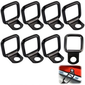 Crochet D Remorque en Acier Inoxydable, 8 Pcs Crochet d'Arrimage pour Anneau en D Noir,Anneau de Fixation Anneaux d'Arrimage, Lot Anneau Arrimage Crochet d Remorque, Anneau Arrimage Portant 200Kg (mangteng, neuf)
