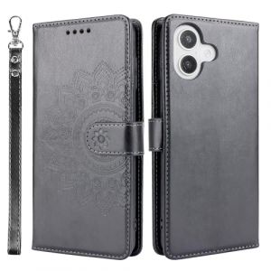 ELTEKER Etui Coque pour iPhone 16 Plus, [Housse en Cuir] [Etui &agrave; Rabat avec Porte Carte] Magn&eacute;tique Clapet Pochette Portefeuille Case pour iPhone 16 Plus - Noir (ELTEKER, neuf)