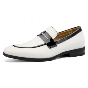 MEIJIANA Moccasin Homme Chaussure Homme Ville Chaussure Mariage Homme Chaussures Bateau, blanc-06, 44 EU (11 UK) (MEIJIANA STORE, neuf)