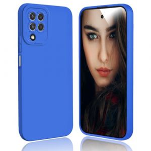 DESSEN Coque pour Samsung Galaxy A22 4G Étui - Silicone Housse Antichoc Protection Case Souple Mince TPU Cover Bumper Anti-Empreinte, Bleu Foncé (Woshanya, neuf)