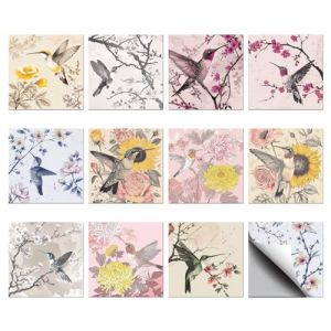 CHGCRAFT Lot de 36 autocollants muraux de 9 styles r&eacute;tro boh&egrave;me &agrave; d&eacute;coller et &agrave; coller sur le carrelage mural de style mandala imperm&eacute;able &agrave; coller sur carrelage pour cuisine, salle de bain, 10,2 x (CHGCRAFT FR, neuf)