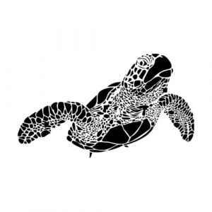 Autocollant mural tortue de mer océan plage bébé chambre d'enfant enfants animal de compagnie l animal autocollant mural salle de bain chambre vinyle maison-L-52x89cm-Black (LIUJIAHAO Sticker, neuf)