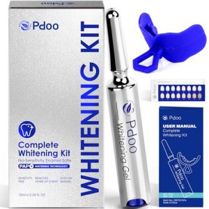 Kit Blanchiment Dentaire PAP+ | Teeth Whitening Gel 10ml & Plateau de Blanchiment des Dents | Sans Sensibilit&eacute; et Sans Peroxydes et blanchiment dentaire Instantan&eacute; | &eacute;limine Les Taches | Mint Flavor (Pdoo Brands, neuf)