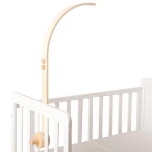 Promise Babe Baby Mobile Support en bois pour lit bébé,Arc-en-ciel Design Naturel Bois Mobile Support Parc Bébé Mobile Support Rack For Suspension Bébé Mobile Carillon Clochette Lit Mobile Holder Arm (Best for baby, neuf)