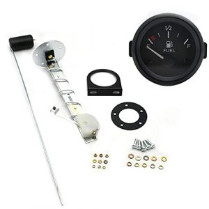 CENPEK Jauge de carburant 2 pouces 52mm compteur universel de jauge de niveau de carburant de voiture avec capteur de carburant numérique LED pointeur de gamme E-1/2-F 12 V pour bateau SUV (CENPEK, neuf)