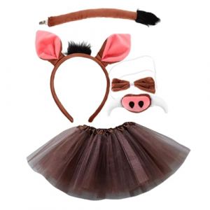 VALICLUD D&eacute;guisement Cochon Nez Et Oreilles -t&ecirc;te Costume Animal Fille Accessoires F&ecirc;te Cosplay (Sudersana, neuf)