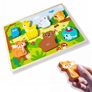 ANTEVIA - Puzzle en Bois pour Enfant et b&eacute;b&eacute; en Forme d'animaux 3D &eacute;ducatif | Plus DE 10 MOD&Egrave;LES |Jouet &agrave; partir de 10 Mois (Educa L1) (Kigan, neuf)