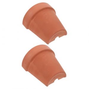 HOMOBABE 2 Pièces Trou De Cachette De Tortue Terrarium pour Reptiles Décorations D'aquarium Habitat Cachette De Tortues pour Aquarium Grotte Rochers Terrariums Petit Argile (SEABEACH, neuf)