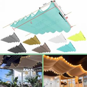 Auvent Pare-Soleil rétractable personnalisé 50x750cm(BxL) auvent de Protection Anti-UV avec kit d'installation pour terrasse Garage Jardin Bleu Marine (Mvp-Flei, neuf)