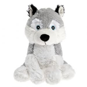 Pelucho - Peluche Bouillotte Husky - Made in France - Lavande et blé - Chaleur - Bien être - Douceur - Bouillotte sèche - Bouillotte Bébé - bouillotte micro-onde (PELUCHO BOUILLOTTE, neuf)