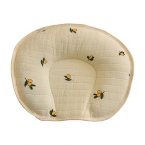 Coussin Bebe Tete Plate, Coussin Anti Tete Plate Bebe, Coussin modelant pour Nouveau-né, Bébé Oreiller Nouveau-Né À Tête Plate, Coton Bio Doux, Entièrement Lavable, adapté à Toutes Les Saisons (E) (Minyue1, neuf)