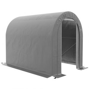 Outsunny Abri de Jardin extérieur Tente de Rangement abri de vélo Garage pour vélo avec bâche en PE et Cadre en métal galvanisé, Dimensions 2,4 x 1,6 x 1,9 m, Gris (Aosom FR, neuf)