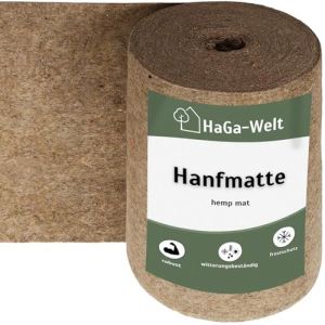 HaGa&reg; Tapis de chanvre 500 g/m&sup2; de 0,65m x 20m | Liti&egrave;re durable pour refuge de petits animaux | Tapis de chanvre respirant, parfait pour la liti&egrave;re des petits animaux, 100% chanvre, fibre naturelle (HaGa-Welt, neuf)