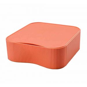 TUKA-i-AKUT Bo&icirc;te &agrave; Ustensiles Empilable Flexible Combinable, Bo&icirc;te de Rangement de Bureau Organisateur de Bureau, Bo&icirc;te &agrave; Tiroirs pour Maquillage Cosm&eacute;tiques Bijoux, 23x22x8cm, TKD8610 Orange (TuKai, neuf)