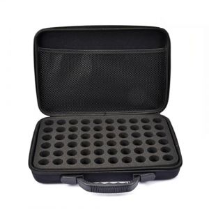 Boîte Huile Essentielle, 60 Trous Boîte De Rangement pour Huiles Essentielles 10ml 15ml, Antichoc Étui De Transport D'huile Essentielle, Organisateur De Vernis À Ongles/Huile Essentielle (wulea, neuf)