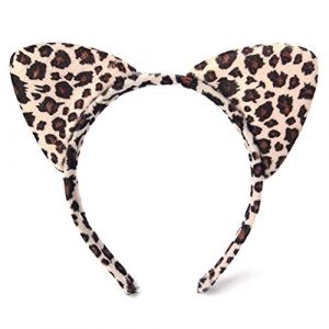 Serre-tête tendance en peluche pour femme avec oreilles de chat Tigre Léopard Cosplay Fête Fancy d Pratique et attrayant (Jun Lian-zhz, neuf)