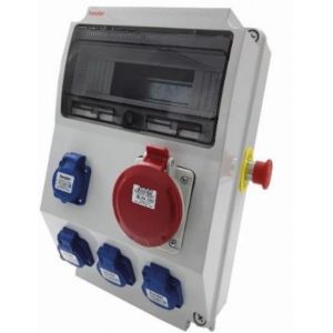 Coffret de chantier triphas&eacute; - IP44 - IK08 - 4P + N + T - 50Hz - 32A -440V (ATOLE, neuf)