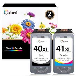 Cyloral PG-40 CL-41 Cartouche pour Canon 40 41 Pixma MP150 MP160 MP170 MP180 MP190 MP210 MP220 MP450 MP460 MX300 iP2600 iP6220D iP1200 iP1300 iP1900 Imprimante Cartouches d'encre pour Canon 40 et 41 (Cyloral France Cartouche encre, neuf)